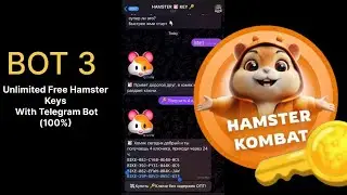 Unlimited Free Hamster Keys 🔑 With Telegram Bot 3 (100%) #hamsterkombat #shorts #trending
