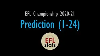 EFL Championship 2020-21   Prediction