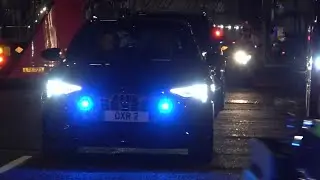 Prince Edward's motorcade escorted by the Special Escort Group to an official royal engagement