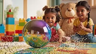 Six Little Toy Marbles Roll Roll Roll | Nursery Rhymes for Kids & Baby Songs