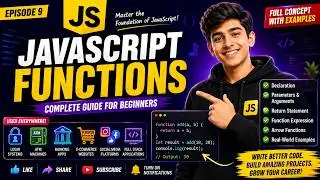 JavaScript Functions Explained in One Video 🚀 |  Episode 9