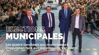 Les quatre candidats aux municipales à Draguignan face aux questions desjournalistes de Var-matin