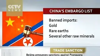 China trade sanctions placed on DPRK