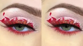 FLAME EYELINER TUTORIAL | 31 DAYS OF HALLOWEEN MAKEUP LOOKS SERIES | #shorts #halloween