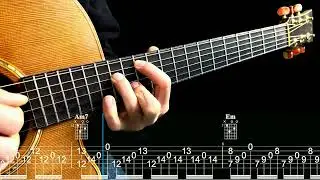 Color contrast of different chords in C key
