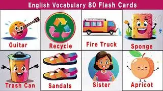Preschool & Toddler Learning | Baby First Words | 80 Flash Cards | Basic English Vocabulary | Part 3