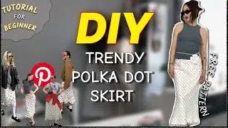 DIY Trendy Polka Dot Bias Skirt |Free Pattern + Step by Step Tutorial