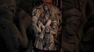 Black & Gray Back Tattoo of Virgin Mary & Jesus | Religious Tattoo Art #artreels #tattoo