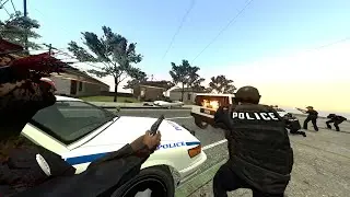 GMOD NPC Battle | Grove Street VS Police Officers