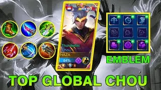 CHOU TOP GLOBAL EMBLEM SET AND BUILD 2021 CHOU NEW META GAMEPLAY | MOBILE LEGENDS