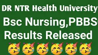 DR NTR Health University Bsc Nursing,PBBSC Examination Results Released in 2025🥳🥳🥳
