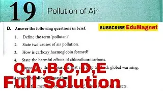 DAV CLASS 8 SCIENCE CHAPTER 19  POLLUTION OF AIR QUESTION ANSWER | EDUMAGNET