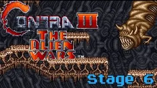 Contra III: The Alien Wars - Stage 6 (No Man's Land) + Ending