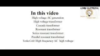 Generation of high voltage AC