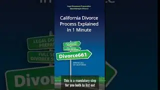 California Divorce Process Explained In 1 Minute | #divorce #divorce661 #californiadivorce