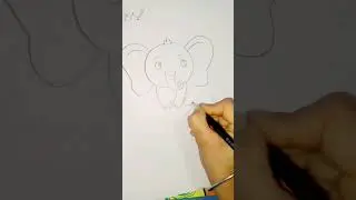 how to draw little elephant#reel#shortsyoutube # drawing# Rinki art & craft