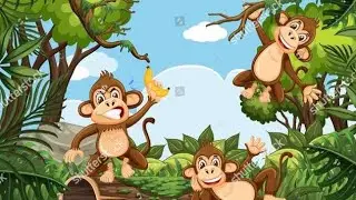 Kitchen. AI Monkey Momo wearing a chef hat,    |Funbee TV| #kids #education #educational 