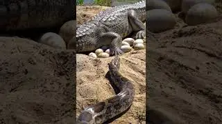 Crocodiles are laying eggs  Pythons are approaching #monkey #wildlifeentertainment #wildlife