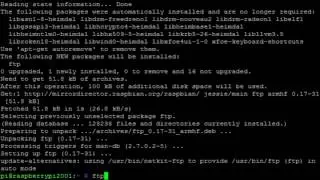 Raspberry Pi 2:  install ftp client
