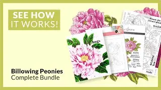 Lydia's Billowing Peonies Stamp & Stencil Layering Tutorial