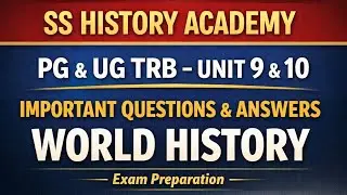 UG & PG UNIT 9 & 10 IMP QUE & ANS PART-1 #history #motivation #shorts #life #positive #tnpsc #ugtrrb