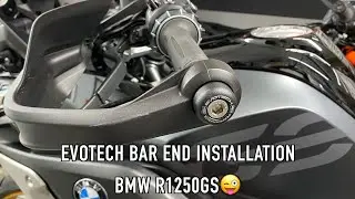 HOW TO FIT THE EVOTECH BAR END WEIGHTS FOR THE BMW R1250GS 🤪