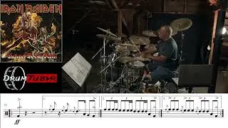 Iron Maiden - Hallowed Be Thy Name (with sheet music) (Drum Cover) [Studio Version]
