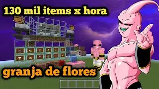 Automatic flower farm for Minecraft Bedrock 1.21.124 (130,000 items per hour) 🌹