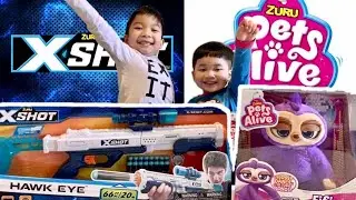 FIFI THE FLOSSING SLOTH AND XSHOT HAWK EYE | UNBOXING