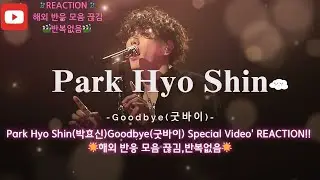 Park Hyo Shin(박효신) _ Goodbye(굿바이) Special Video' REACTION!! 해외 반응 모음 끊김,반복없음🌟