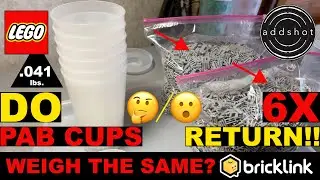 Flipping LEGO PAB Cups -  6X Return! / Do Pick & Build Cups Have Different Weights? (4K)