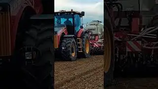 No-Till Bourgault CD872 + Versatile 335 #agriculture #versatile #viral #farming