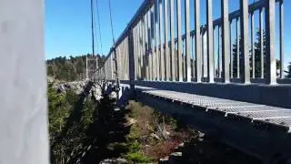 Sounds of the Mile High Swinging Bridge on Grandfather Mountain with 50-60 MPH Winds