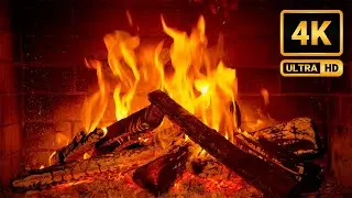 Cheerful New Year Music Fireplace 🔥Crackling Fire Sounds & Best Jazz Playlist for Festive Atmosphere