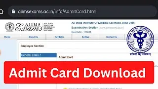 AIIMS admit card Download 2023 | OT Assistant, Pharmacist, junior Administration assistant #OT#aiims