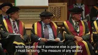 Hillary Clinton calls for 'empathy' in politics as she receives an honorary doctorate