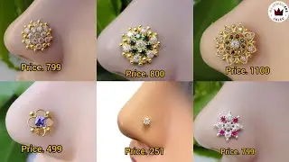 gold nose pin designs with price 2025 // nose pin design gold latest// nose pin design diamond#gold