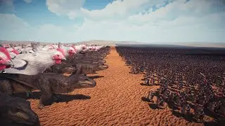 2000 T-REX and GIANT CHICKEN vs 1 MILLION ROMAN ARMY UEBS 2 Ultimate Epic Battle Simulator 2