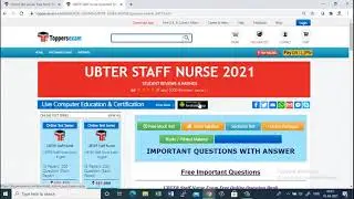 UBTER Staff Nurse 2021 Exam Date, Free Online Mock Test, Important Questions, eBook, Update Syllabus