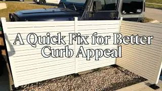 Affordable Privacy Screen for Patio, Trash Bins & More - Easy Install.