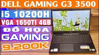 9,2TR, DELL GAMING ĐỒ HỌA, G3 3500, I5 10200H, R16GB, SSD512, VGA 1650TI 4GB, 15.6FHD #DELLG33500