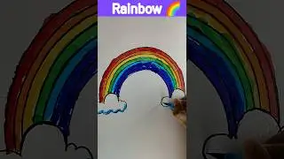 Simple Rainbow 🌈 Drawing for Kids & Beginners#rainbow #shorts