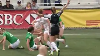 TRY SAVER: Fisher's tackle sets up England try