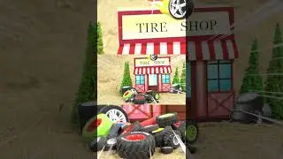 🚜 Mini Tractor Stuck! Monster Trucks to the Rescue! 🔥#shorts #short #kidsvideos #rescue