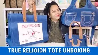 TRUE RELIGION TOTE UNBOXING HANDBAG HAUL DENIM COLLECTION #truereligion #totebag