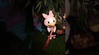 Daisy and Minnie are hard at work in their new backyard!