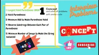 1. Longest Valid Parentheses | FAANG Interview Problems