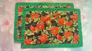 How to Make a Self Binding Placemat/ Fast and Easy Binding Tutorial#howto #diy #Handicraft93
