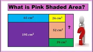 Can You Solve This? Find the Pink Shaded Area! 🧠📏 #MathPuzzle #BrainTeaser