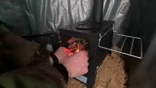 Печка для палатки с aliexpress ПРОВЕРКА В ЗЕМЛЯНКЕ